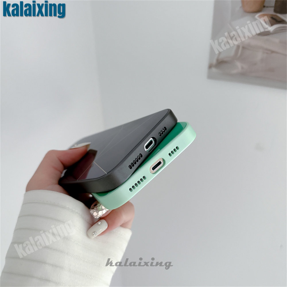 Ốp Điện Thoại Mặt Kính Viền Dẻo Họa Tiết Hình Học Độc Đáo Thời Trang Cho iPhone 12 Pro Max 11Pro 11 Pro Max