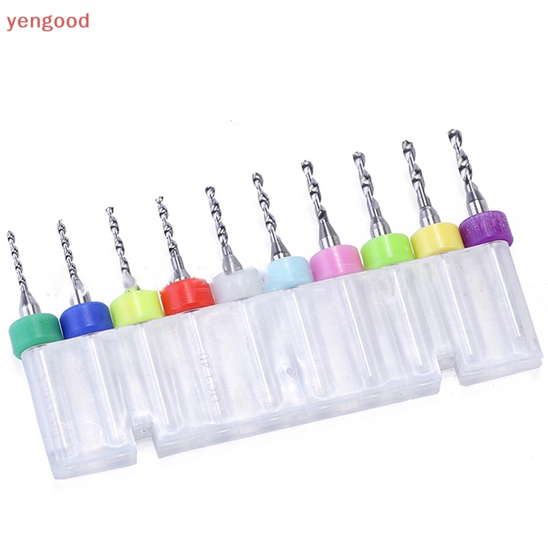 Set 10 Mũi Khoan Micro PCB 0.3-1.2mm Bằng Hợp Kim Cứng