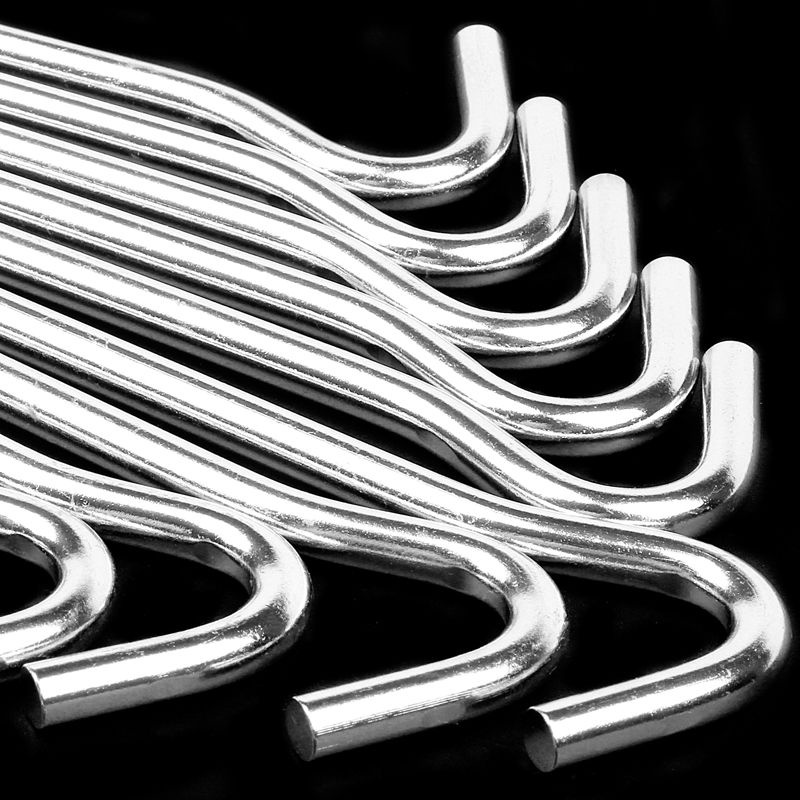 Cọc Dựng Lều Bằng Kim Loại Dài 18cm Kèm 10 Chốt Cố Định