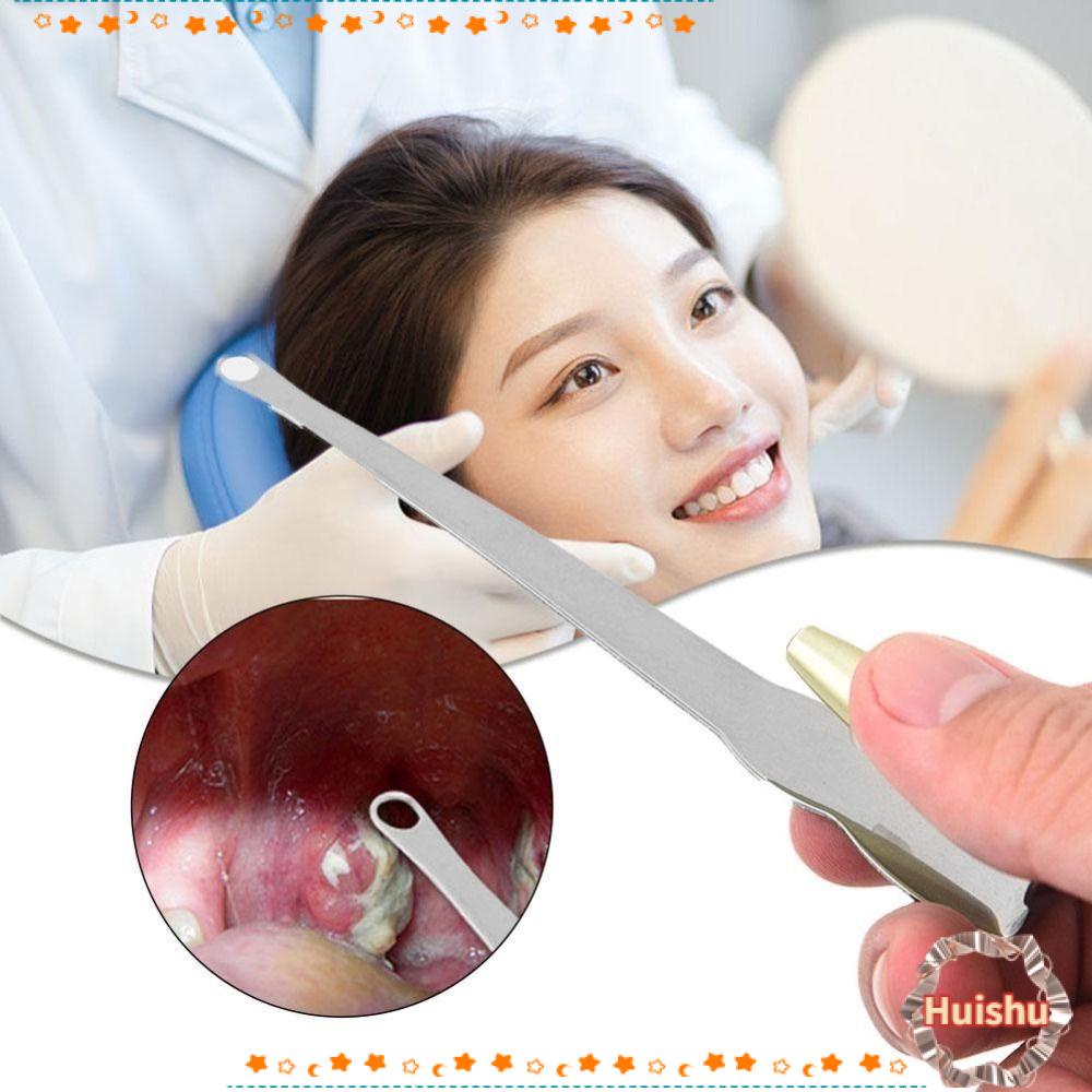 Hs Tonsil|Dụng Cụ Loại Bỏ Thiết Kế Cong|Miệng Inox Vệ Sinh Chuyên Dụng Tiện Lợi
