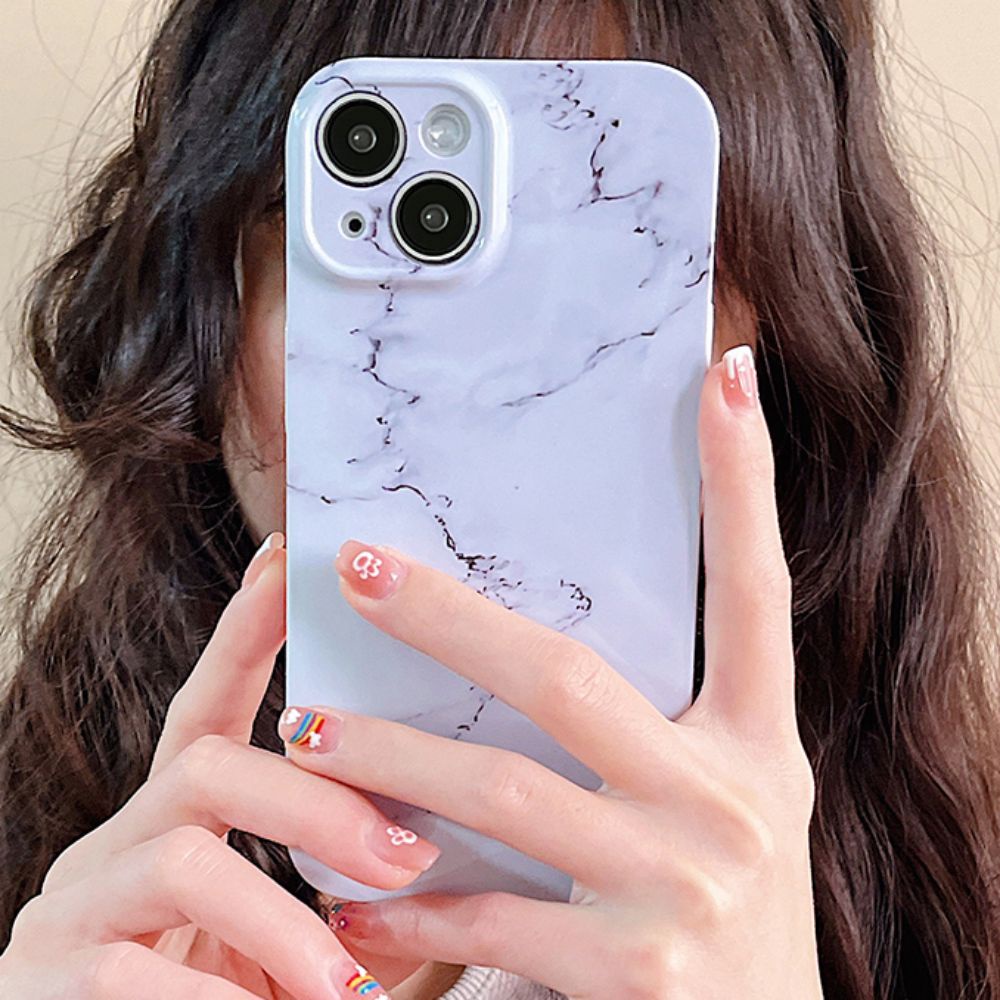 Ốp Điện Thoại TPU Chống Sốc Họa Tiết Vân Đá Cho IPhone 11 14 13 12 Pro Max XR XS Max 7 8 Plus