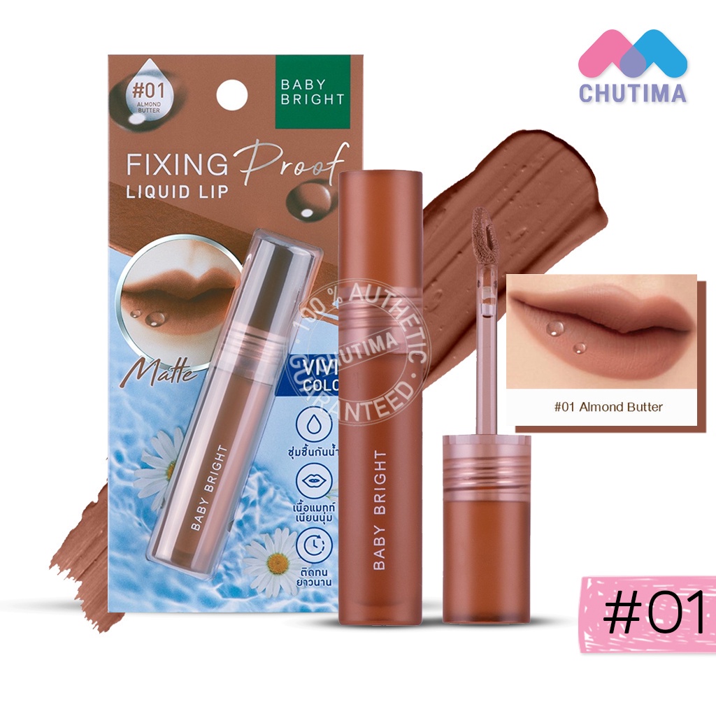 Son Kem Lì Baby Bright Fixing Proof Liquid Lip Bền Màu Không Lem Nước 4g