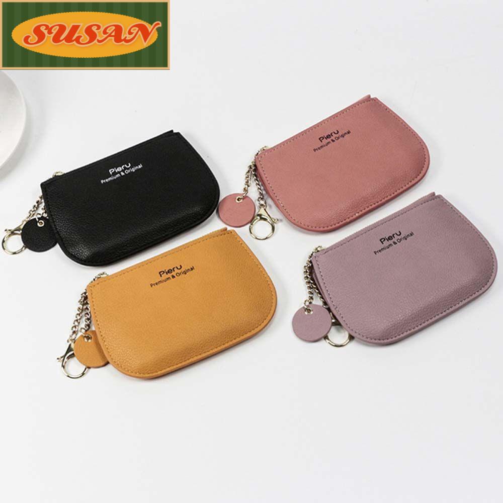 Ví Da PU Siêu Mỏng Có Khóa Kéo Cho Nữ