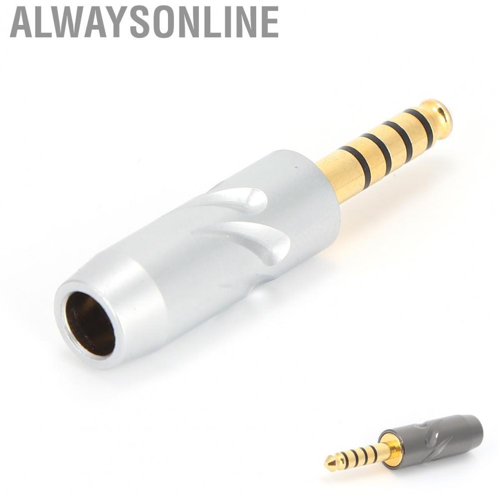 Alwaysonline Headphone Plugs  Metal Durable 4.4mm Balanced Plug for Amplifiers Mixer Audio Equipment