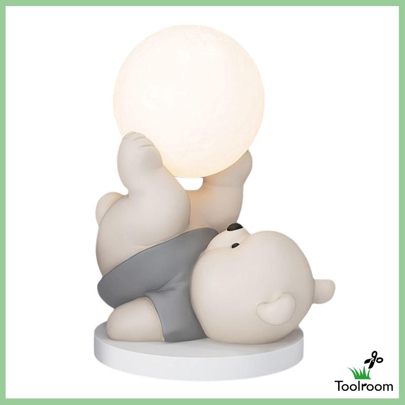 Đèn Ngủ Để Bàn Hình Gấu Đáng Yêu Có Cổng Sạc USB Trang Trí Nhà Cửa