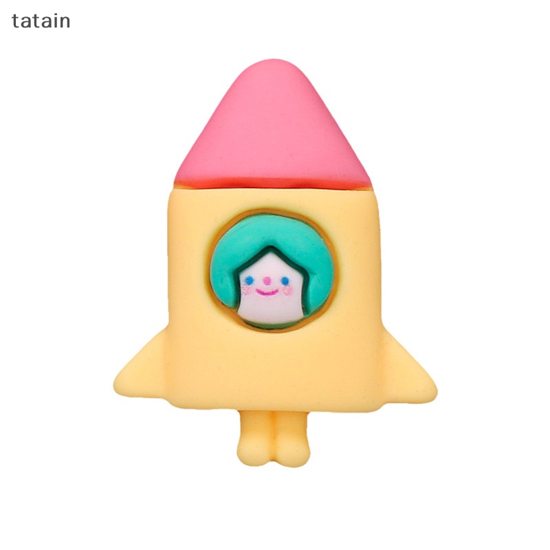 Tatain Phụ Kiện Nút Cài Hình Búp Bê Hoạt Hình Mini Bằng Nhựa Resin Ch Diy Trang Trí Điện Thoại Di Động / Miếng