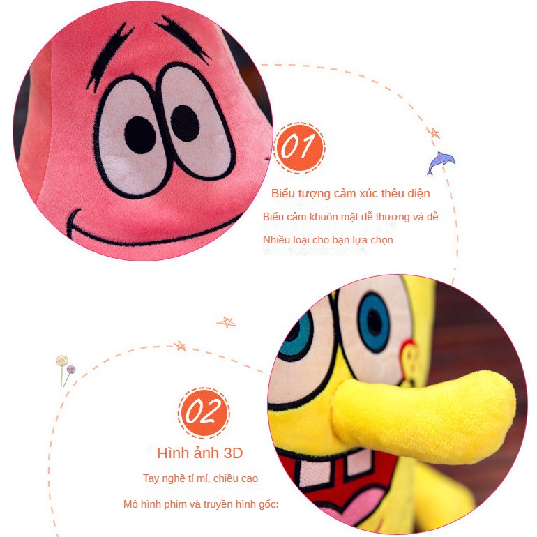 Thú Nhồi Bông Pattaya Hình SpongeBob Dễ Thương Cho Bé