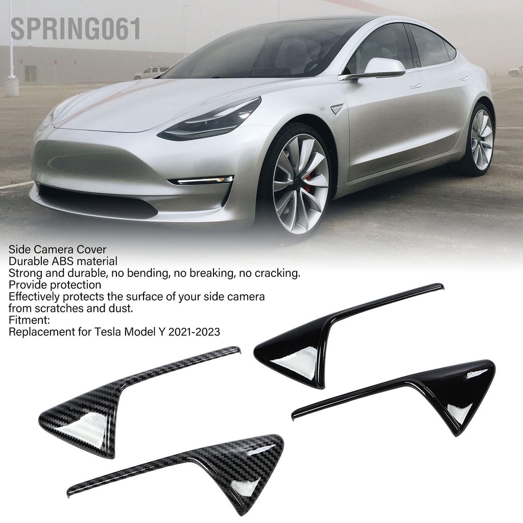 Spring061 2 chiếc Vỏ Camera Bên Đánh Dấu Bật Tín Hiệu Có Thay Thế cho Mẫu Tesla Model Y