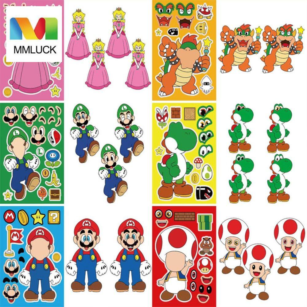 Miếng Dán Trang Trí Hình Nhân Vật Hoạt Hình Super Marios Diy