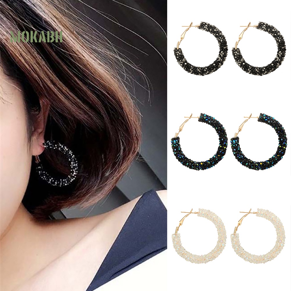 Bông Tai Hình Tròn Thiết Kế Tinh Tế Thời Trang Cho Nữ