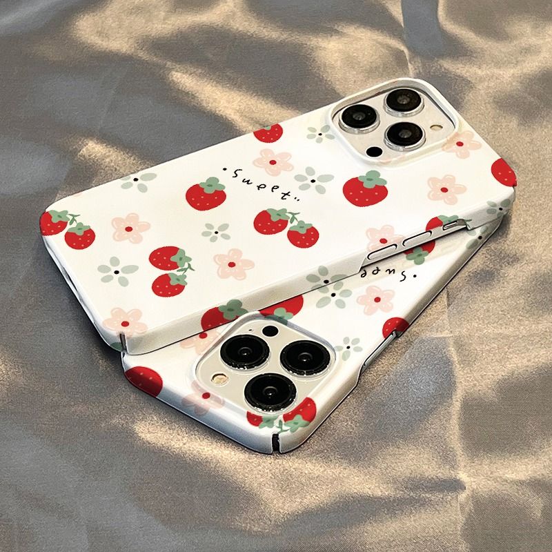 Ốp Điện Thoại Chống Sốc In Hình Trái Dâu Đơn Giản Cho Iphone xs7p1114pro / pro maxxr / 12