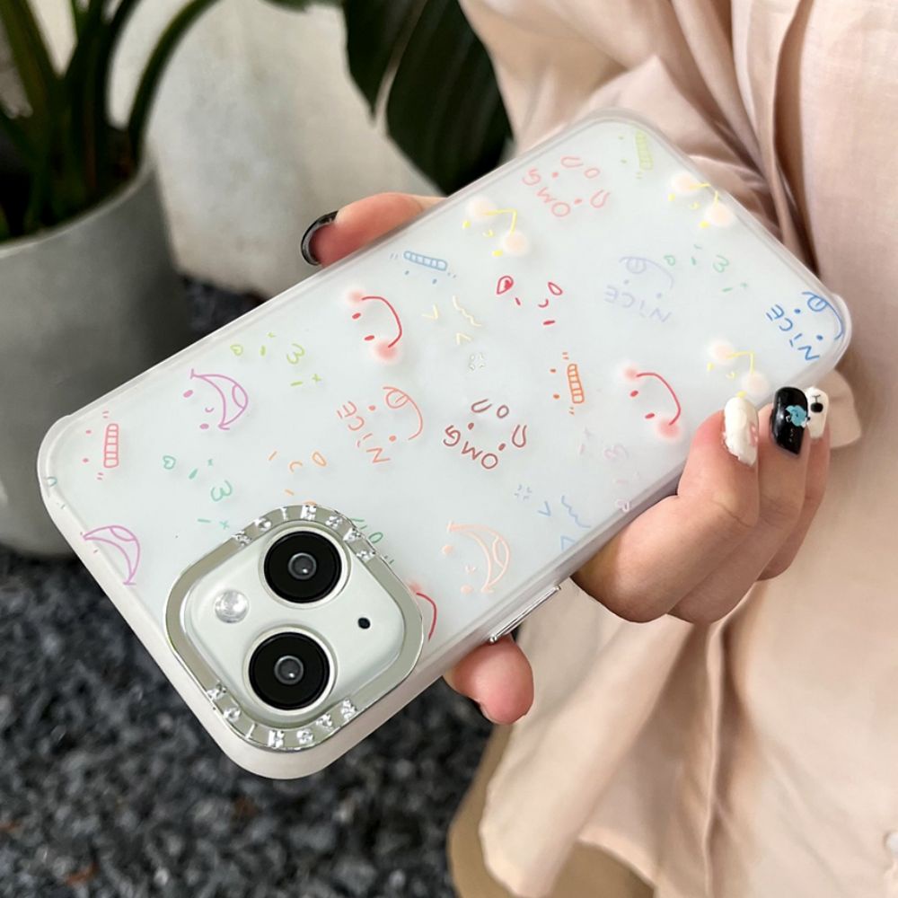 Ốp Điện Thoại Chống Sốc Họa Tiết Mặt Cười Cho IPhone 11 14 13 12 Pro Max XR XS 7 8 Plus