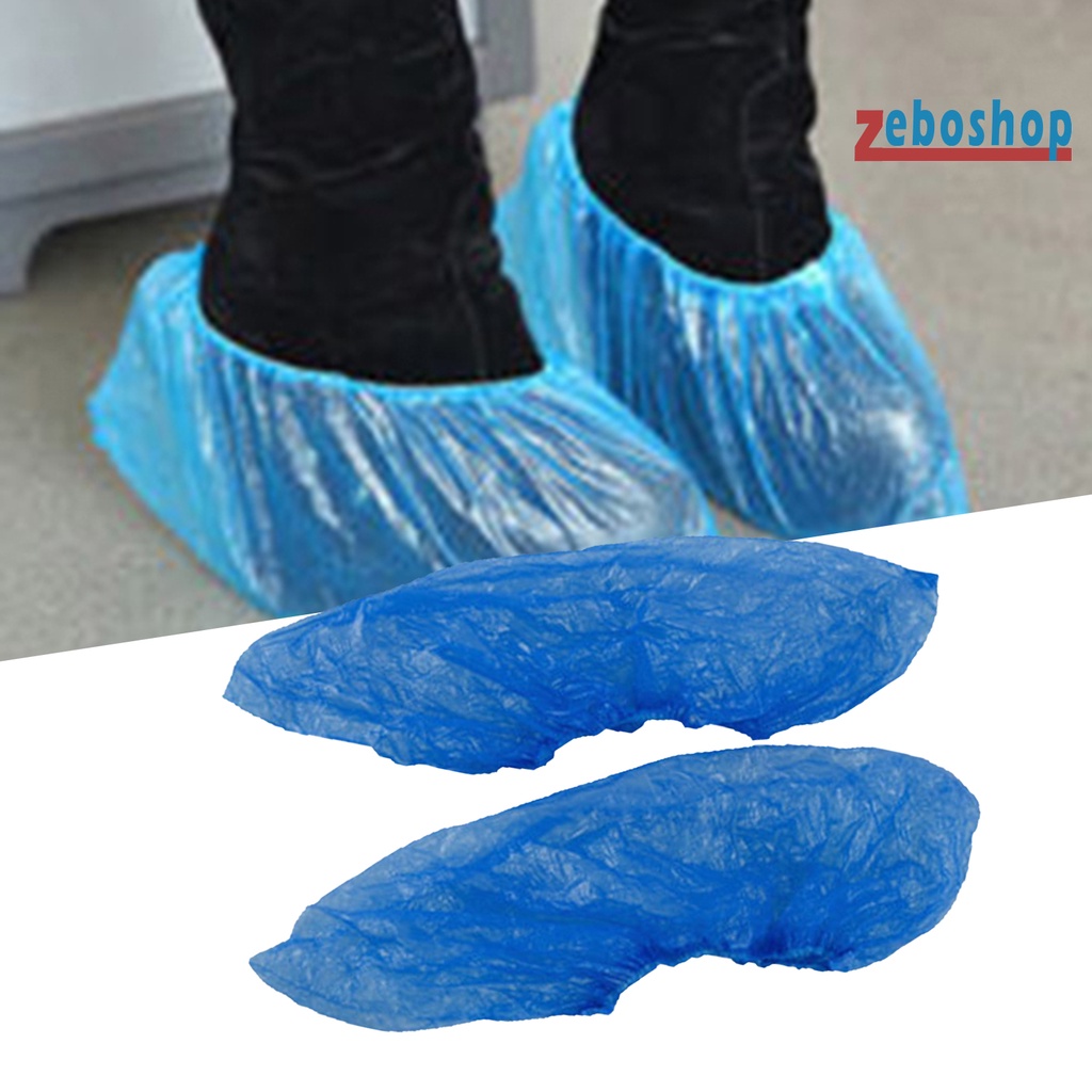 Set 100 Túi Bọc Giày Bằng Nhựa Chống Trượt Dùng Một Lần Bảo Vệ Cho Khách Sạn