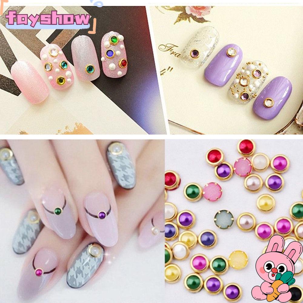 Set 200 Phụ Kiện Trang Trí Móng Tay 3D DIY Thời Trang Kích Thước 4mm