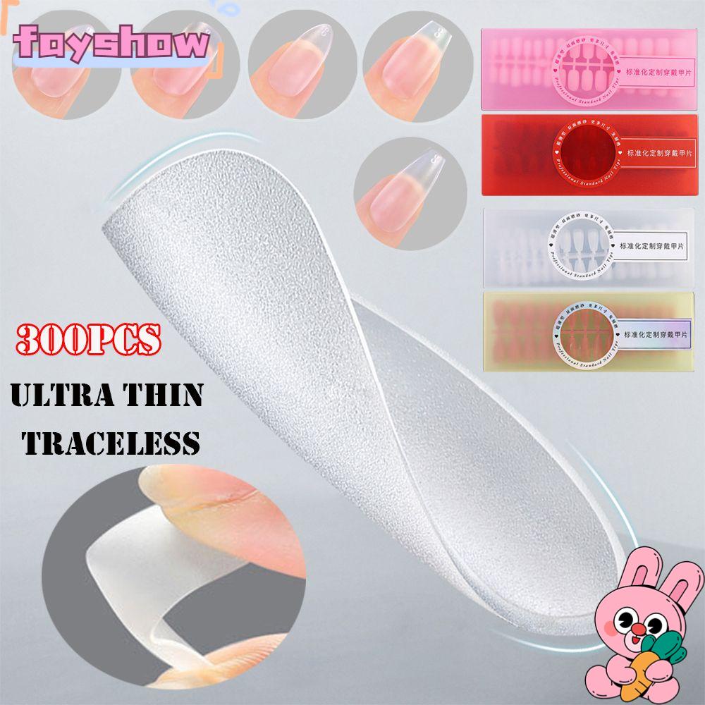 Set 300 Móng Tay Giả Siêu Mỏng Không Cần Mài Nhám Toàn Diện