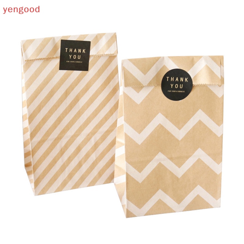 Bộ 5 Túi Giấy Kraft Đựng Bánh Kẹo / Thức Ăn Vặt Trang Trí Tiệc Cưới / Sinh Nhật