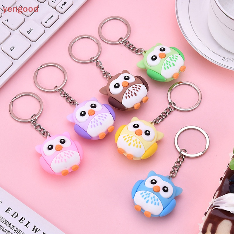(YGD) Móc Chìa Khóa Xe Hơi / Túi Xách Thủ Công Hình Cú Mèo Đáng Yêu Sáng Tạo Thích Hợp Làm Quà Tặng Cho Nam Và Nữ