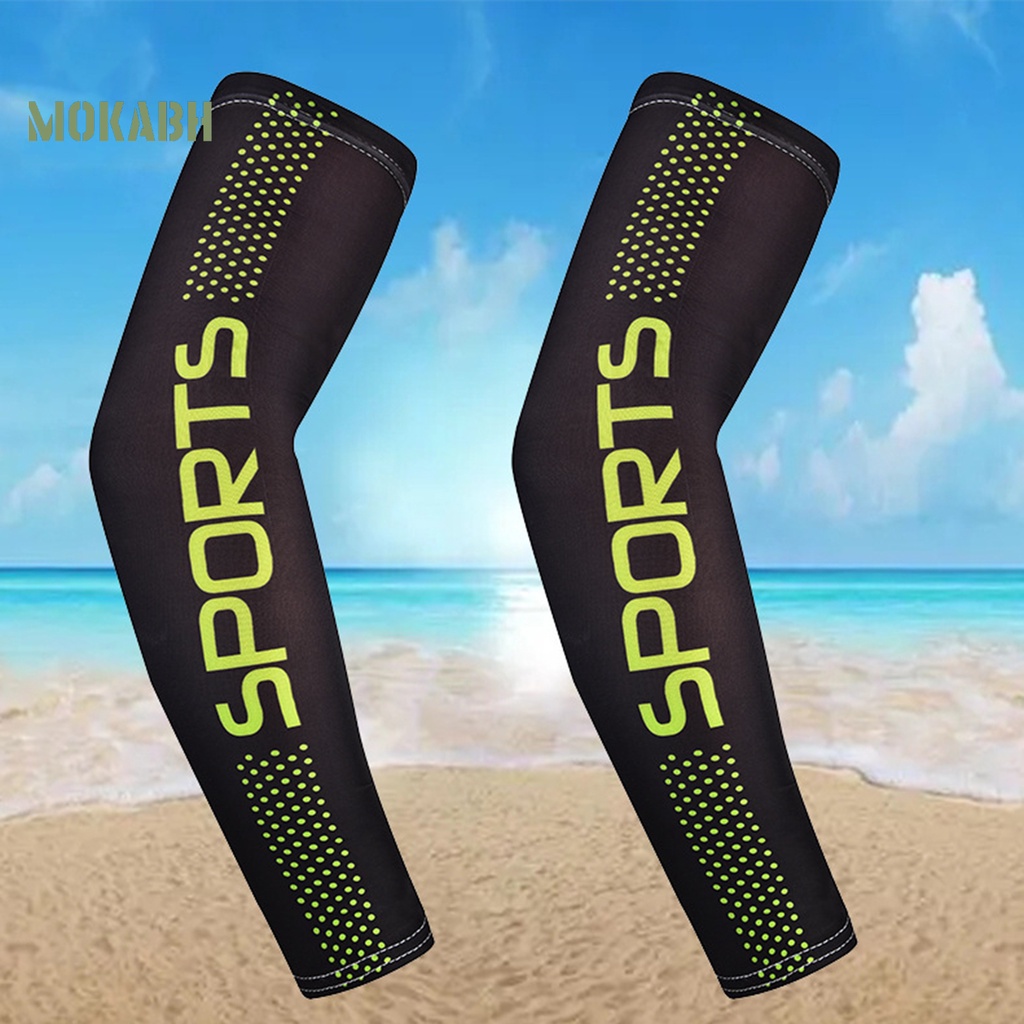 1 Cặp Ống Tay Áo Chống Nắng Bằng Lụa Lạnh Mỏng Độ Co Giãn Cao Dùng Khi Lái Xe Cho Nam