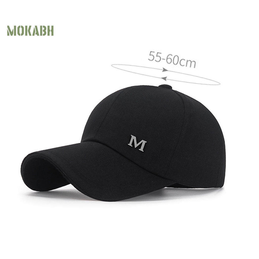 [Mok Abh] Mũ Lưỡi Trai Màu Trơn Chống Nắng Thoải Mái Có Lỗ Buộc Tóc Đuôi Ngựa Có Thể Điều Chỉnh Cho Nam Và Nữ