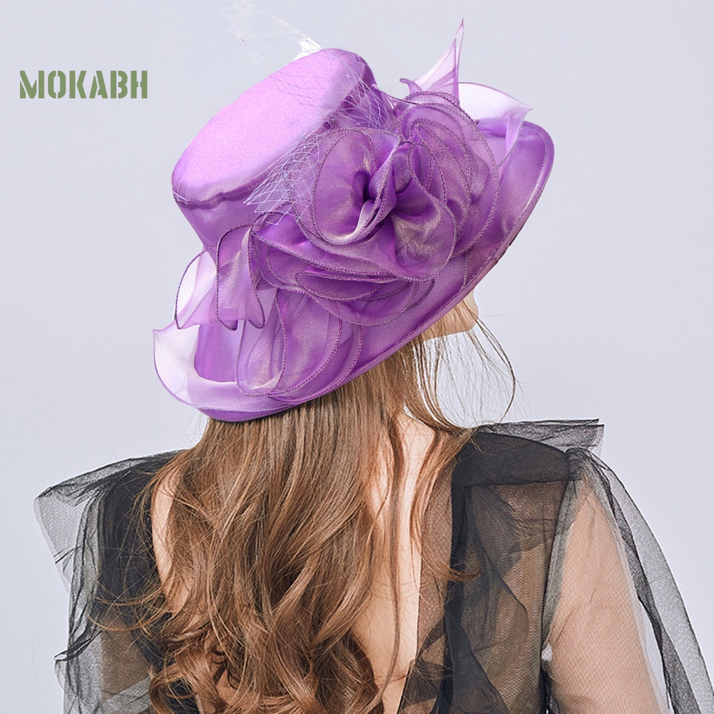 [Mok Abh] Mũ Vành Che Nắng Bán Trong Suốt Họa Tiết Hoa Thời Trang Mùa Hè Cho Nữ