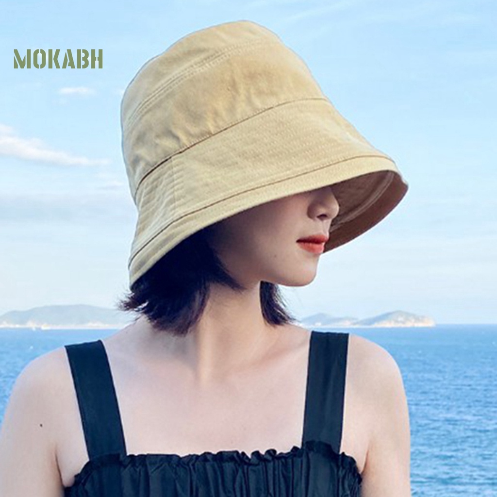 Nón Tai Bèo Hai Lớp Chống Tia UV Chống Thấm Nước Màu Sắc Đơn Giản Dành Cho Nữ