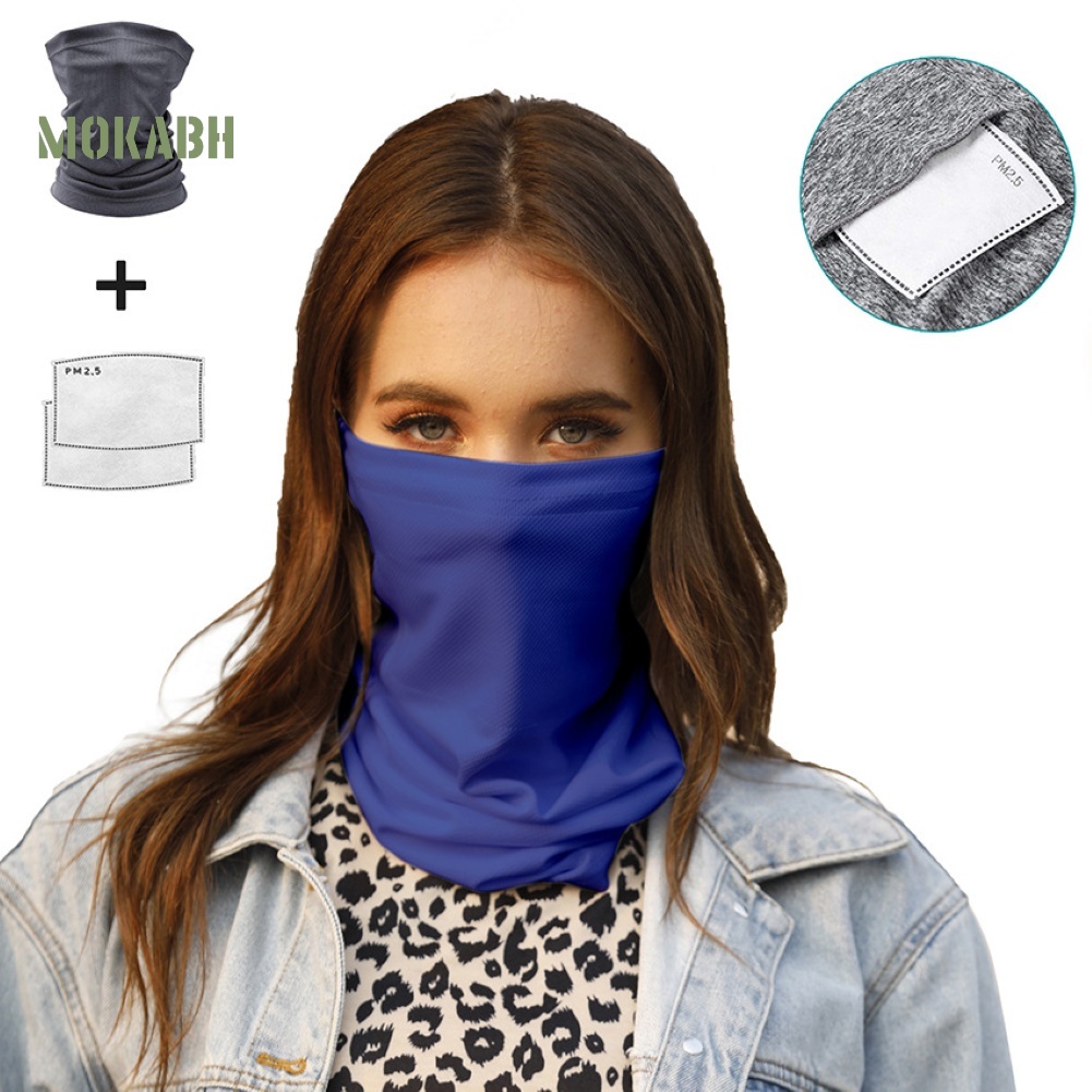 Khẩu Trang Bandana Che Phủ Toàn Diện Chống Tia UV Chống Bụi Kèm Đồ Lọc Tiện Dụng