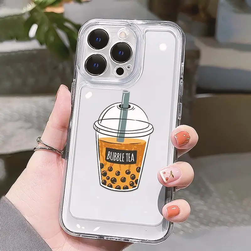 Ốp Điện Thoại TPU Mềm Trong Suốt Chống Sốc Có Nút Độc Đáo Cho IPhone 11 14 13 12 Pro Max XS X XR 7 + 8 6 6S Plus Sự Bảo Vệ