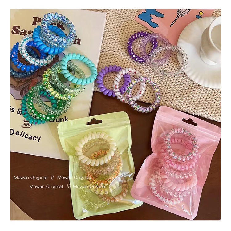 Dây Cột Tóc Co Giãn Cao Không Có Thể Thay Đổi Màu Sắc Ngọt Ngào Cho Nữ