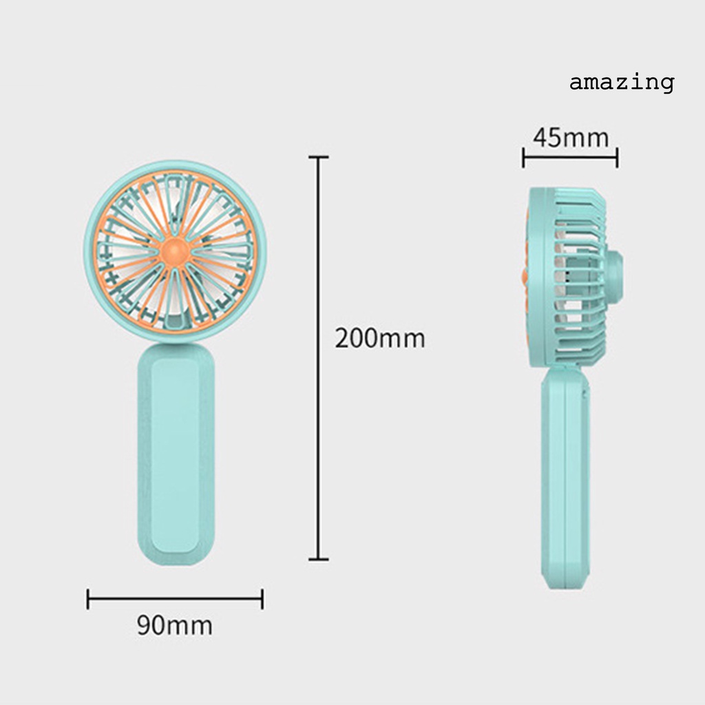 Quạt USB Mini Cầm Tay 2 Bánh Răng Có Thể Điều Chỉnh Ánh Sáng Ban Đêm