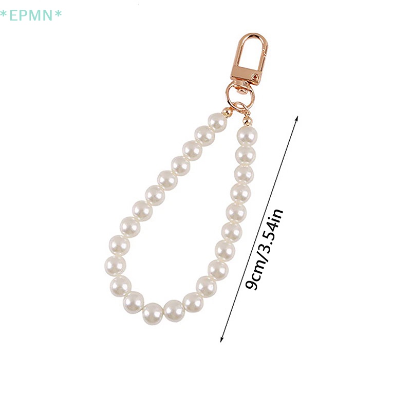 Móc Chìa Khóa Xe Hơi / Túi Xách / Tai Nghe Bluetooth Chuỗi Hạt Ngọc Trai Mới