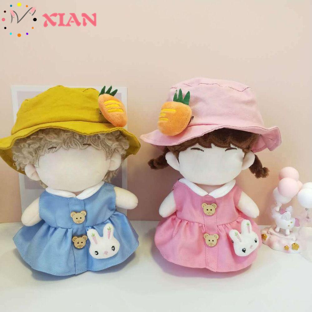 Xiantin Đầm Kèm Nón Cà Rốt 20cm Dễ Thương Cho Búp Bê