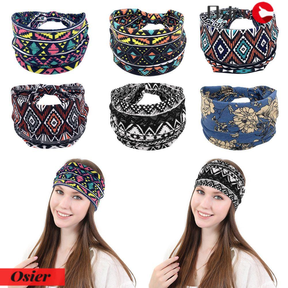 1 Băng Đô Cài Tóc Co Giãn Thấm Hút Mồ Hôi Phong Cách Boho Thời Trang Cho Nữ