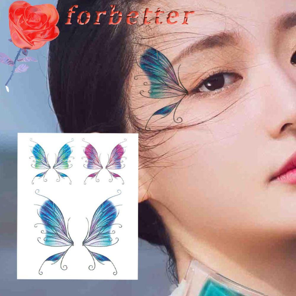 Miếng Dán Hình Xăm Họa Tiết Hoạt Hình Nhiều Màu Lấp Lánh Chống Thấm Nước