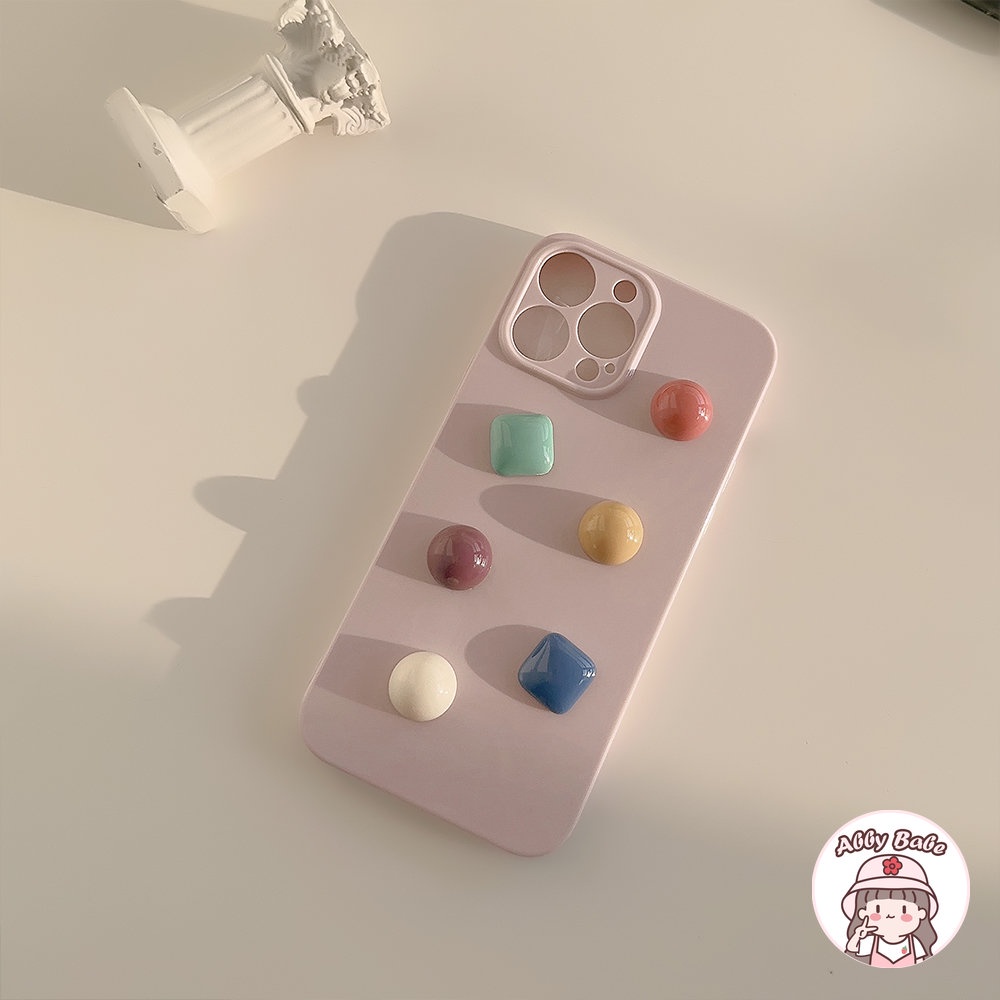 Ốp Điện Thoại TPU Mềm Bo Viền Màu Kẹo 3D Sáng Bóng Chống Bẩn Cho IPhone 14 Pro Max 12 11 Pro Max