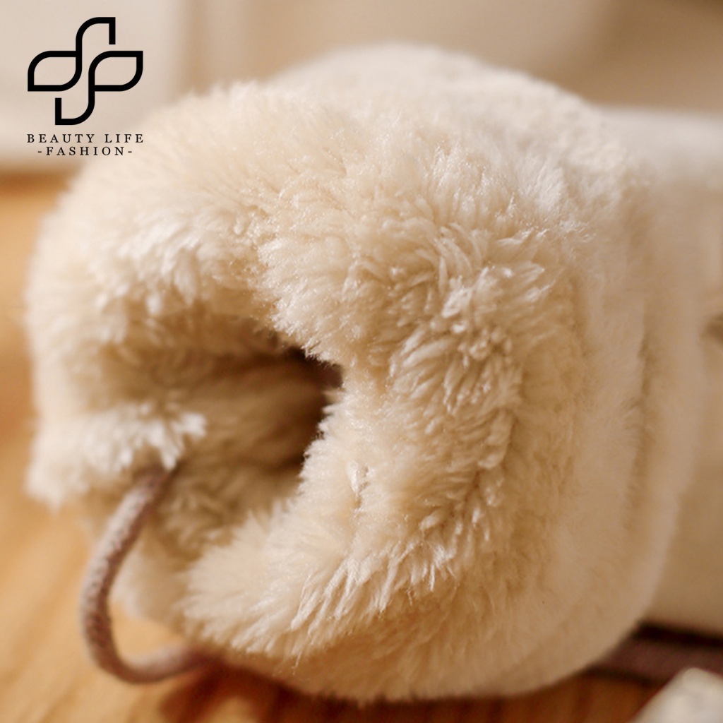 1 Cặp Găng Tay Nhung Dày Dặn Siêu Mềm Chống Lạnh Thêu Hình Động Vật Dễ Thương Cho Nữ