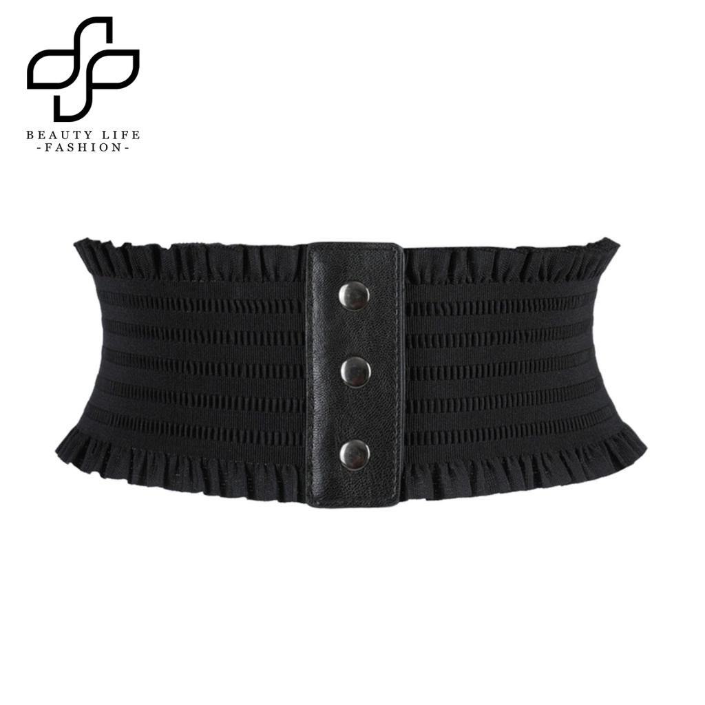 Thắt Lưng Bản Rộng Màu Trơn Co Giãn Tốt Thời Trang Dự Tiệc Cho Nữ