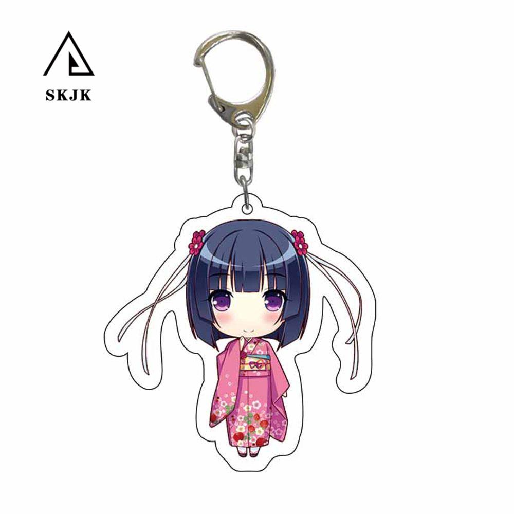 Móc khóa SKJK bằng nhựa acrylic hình anime Nekopara dễ thương chất lượng cao