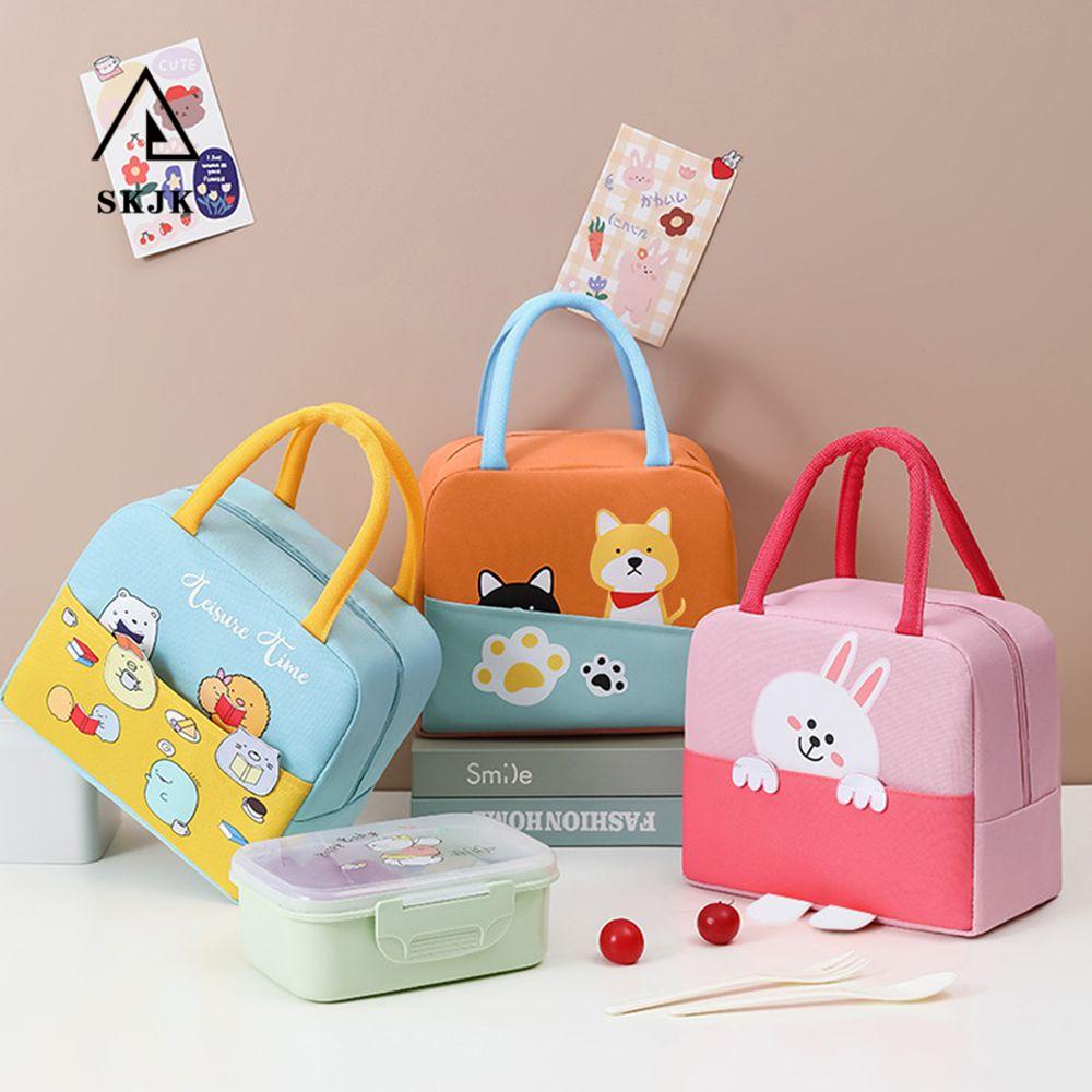 Túi Giữ Nhiệt Đựng Hộp Cơm Trưa Chống Thấm Nước Họa Tiết Thỏ Hoạt Hình Dễ Thương