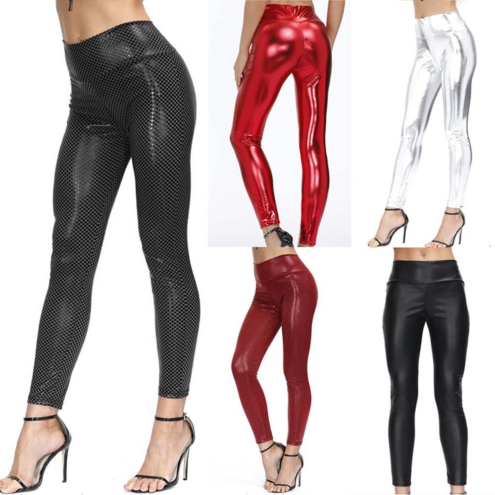 Quần Da PU Ôm Dáng Co Giãn Hở Đáy Quyến Rũ Hợp Thời Trang Cho Nữ