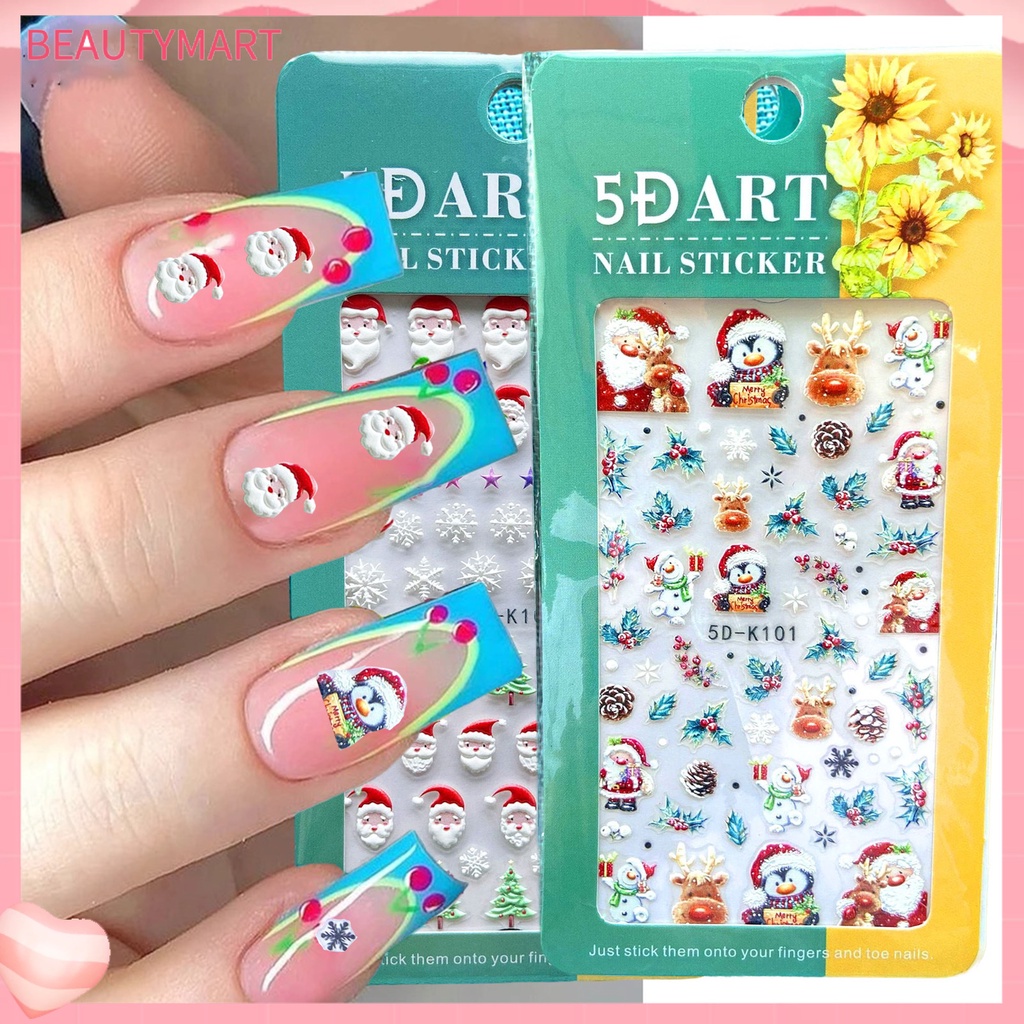 Miếng Dán Trang Trí Móng Tay Tự Dính Họa Tiết Tinh Tế Màu Sắc Sống Động Dễ Sử Dụng DIY