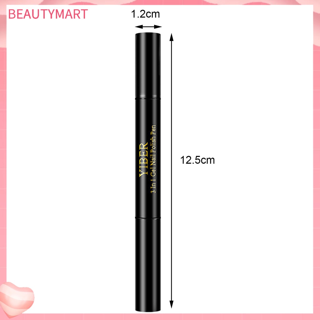 Bút Sơn Móng Tay 8ml YIBER Resin Tự Nhiên An Toàn Cho Sức Khỏe 3 Trong 1