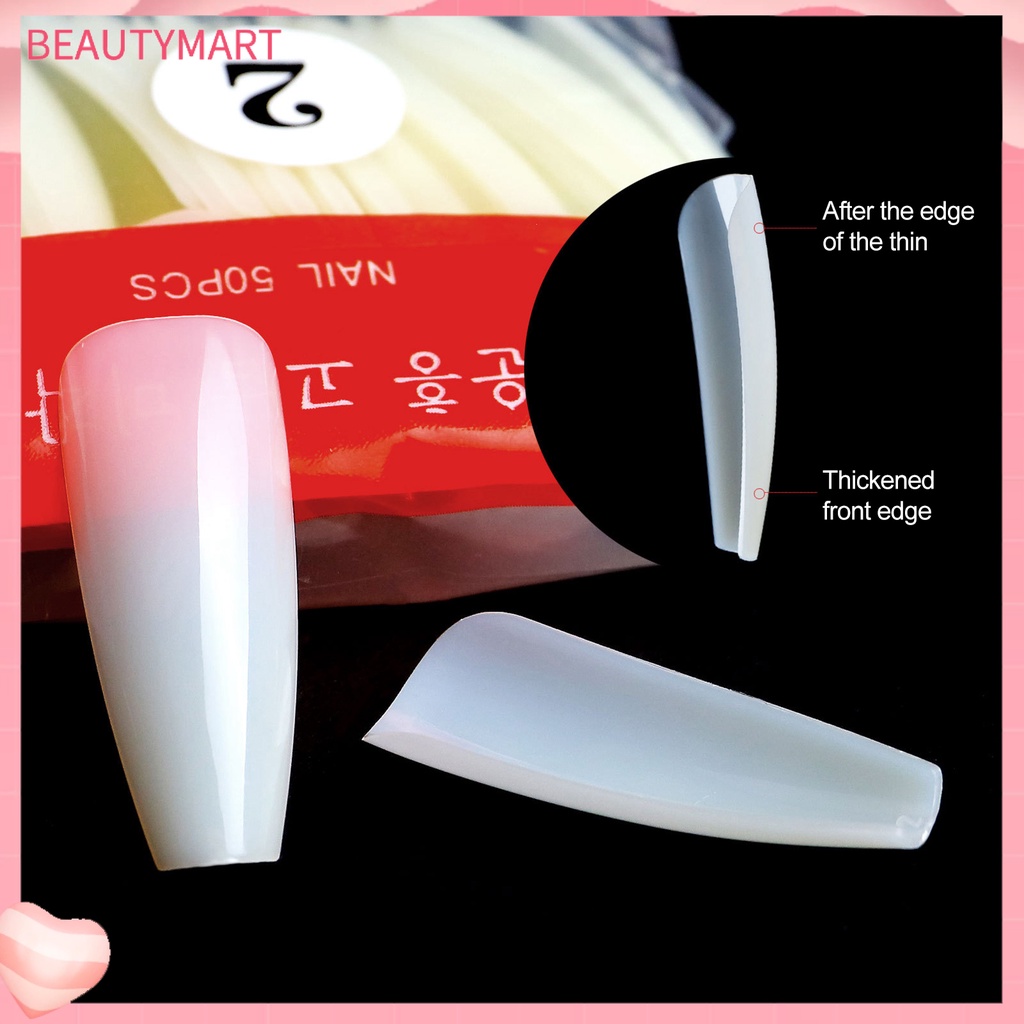 Bộ 500 Móng Tay Giả Trong Suốt Chống Vỡ Lâu Trôi DIY