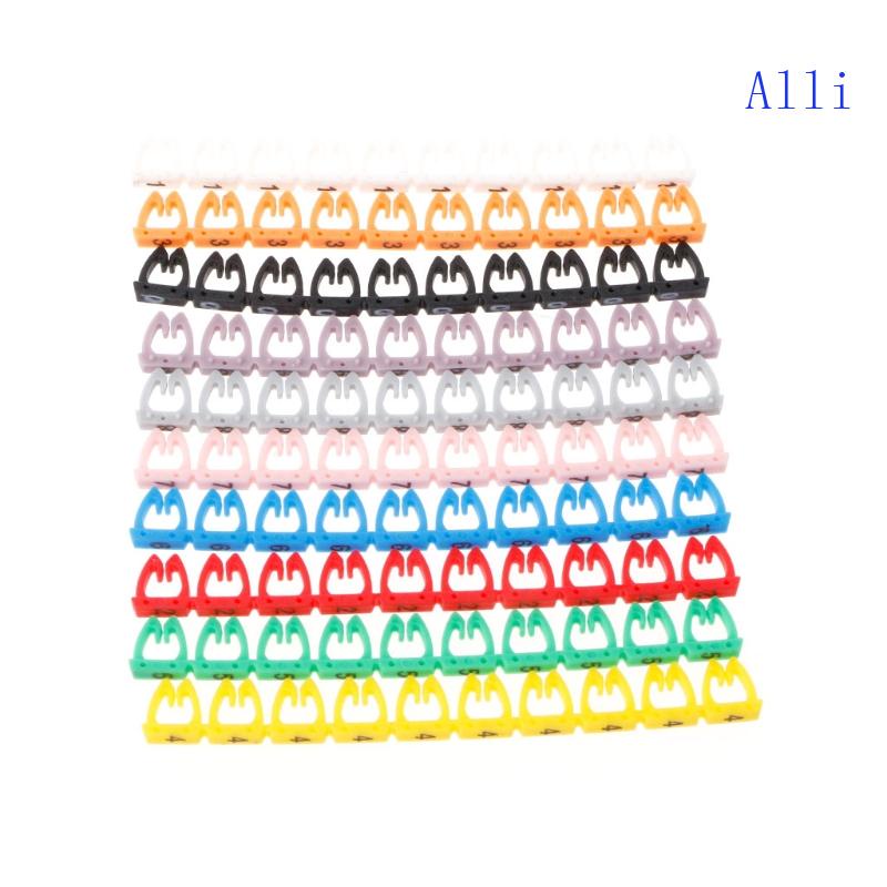 Bộ 100 Miếng Dán Đánh Dấu Dây Cáp RJ45 RJ11 RJ12 Nhiều Màu Sắc