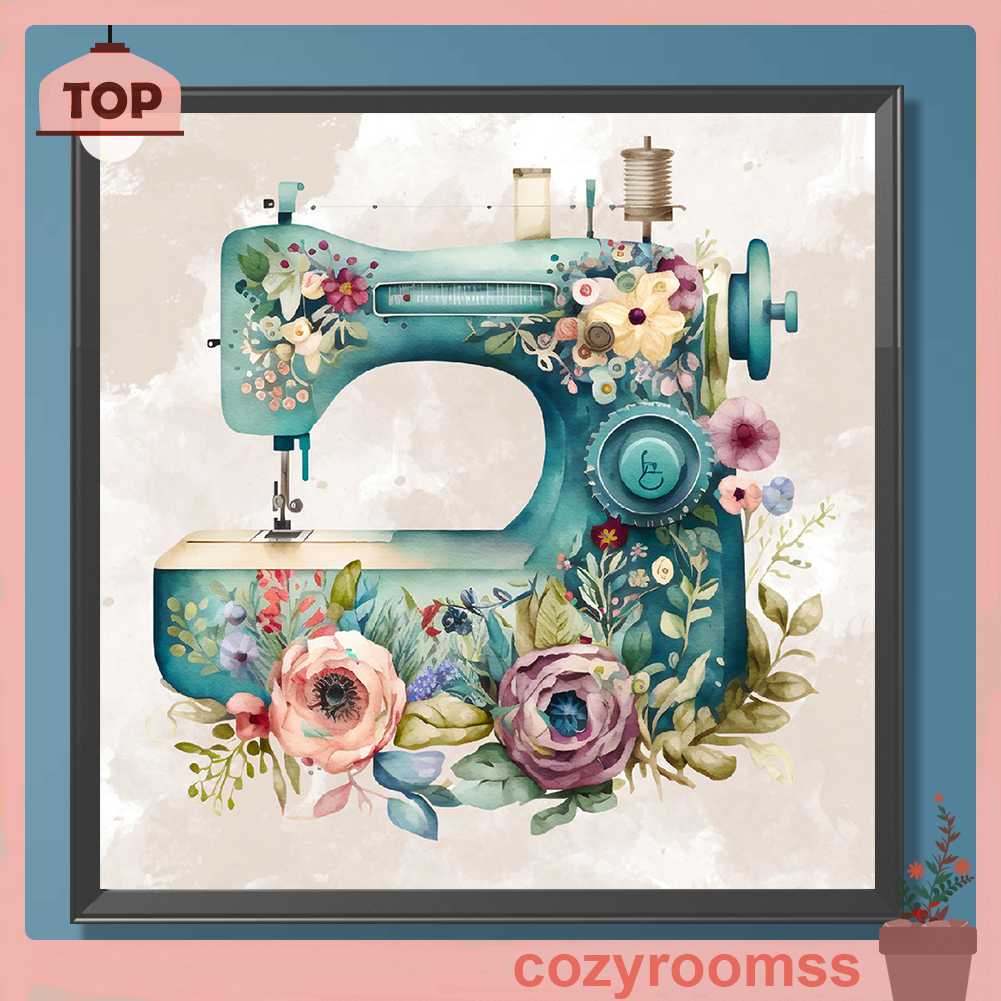 Tranh Đính Đá Kim Cương Toàn Bộ 5D DIY Hình Vẽ Máy May