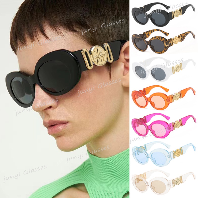 Kính Mát Gọng oval Phong Cách Âu Mỹ Cổ Điển Mới Cho Nam Và Nữ