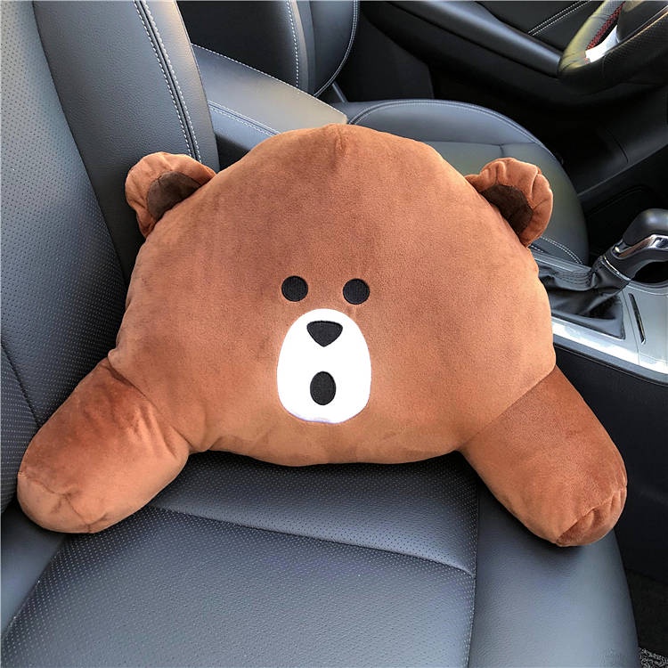 Cartoon Car Waist Cushion Cute Waist Pillow Car Neck Pillow Car Pillow Headrest Universal Car Accessories Couple 6iC9