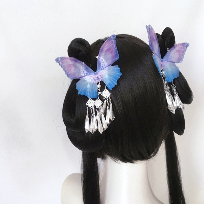 Kẹp Tóc Đuôi Ngựa Bằng Vải Tuyn Đính Tua Rua Màu Bạc Thời Trang Mùa Hè