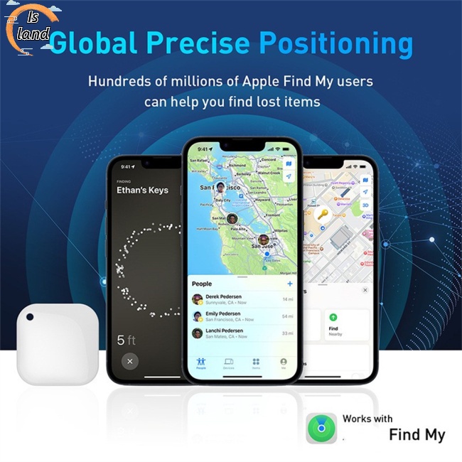 [IS] Thiết Bị Theo Dõi Vị Trí Thú Cưng Chống Thất Lạc Mfi Bluetooth Cho Iphone Ipad