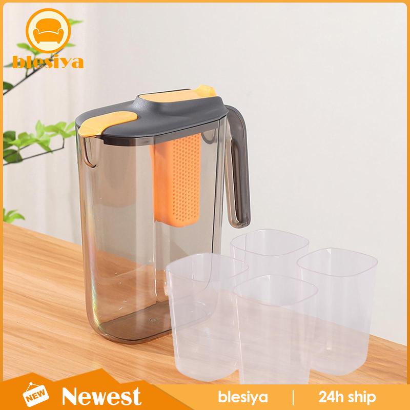 Bình Đựng Trà / Cà Phê Kín Khí Trong Suốt Kèm 4 Cốc