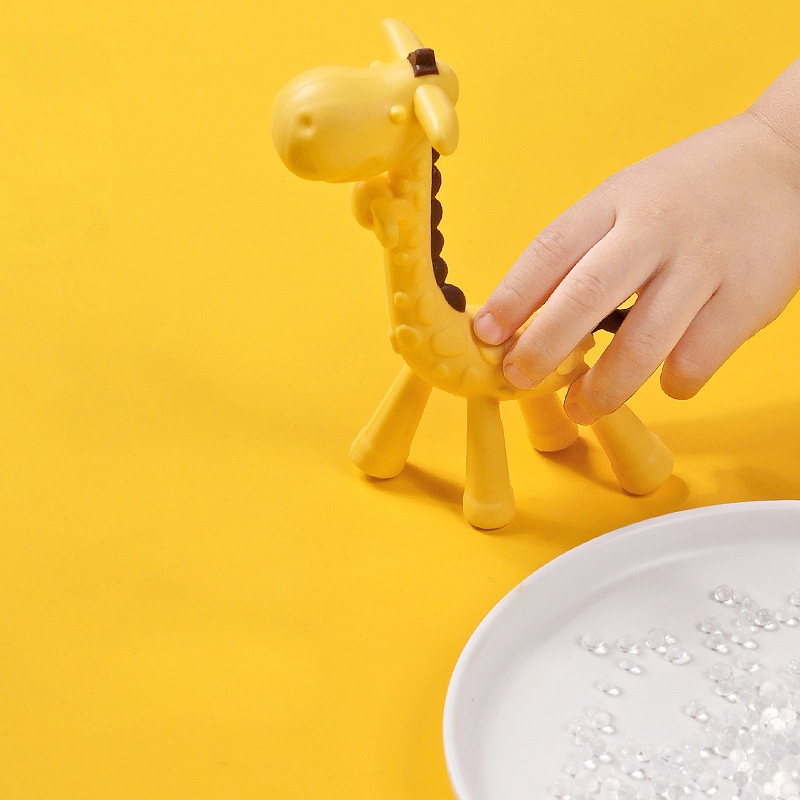 Đồ Chơi Ngậm Mọc Răng Hình Hươu Cao Cổ Hoạt Hình Bằng Silicon Cấp Thực Phẩm Cho Bé Sơ Sinh